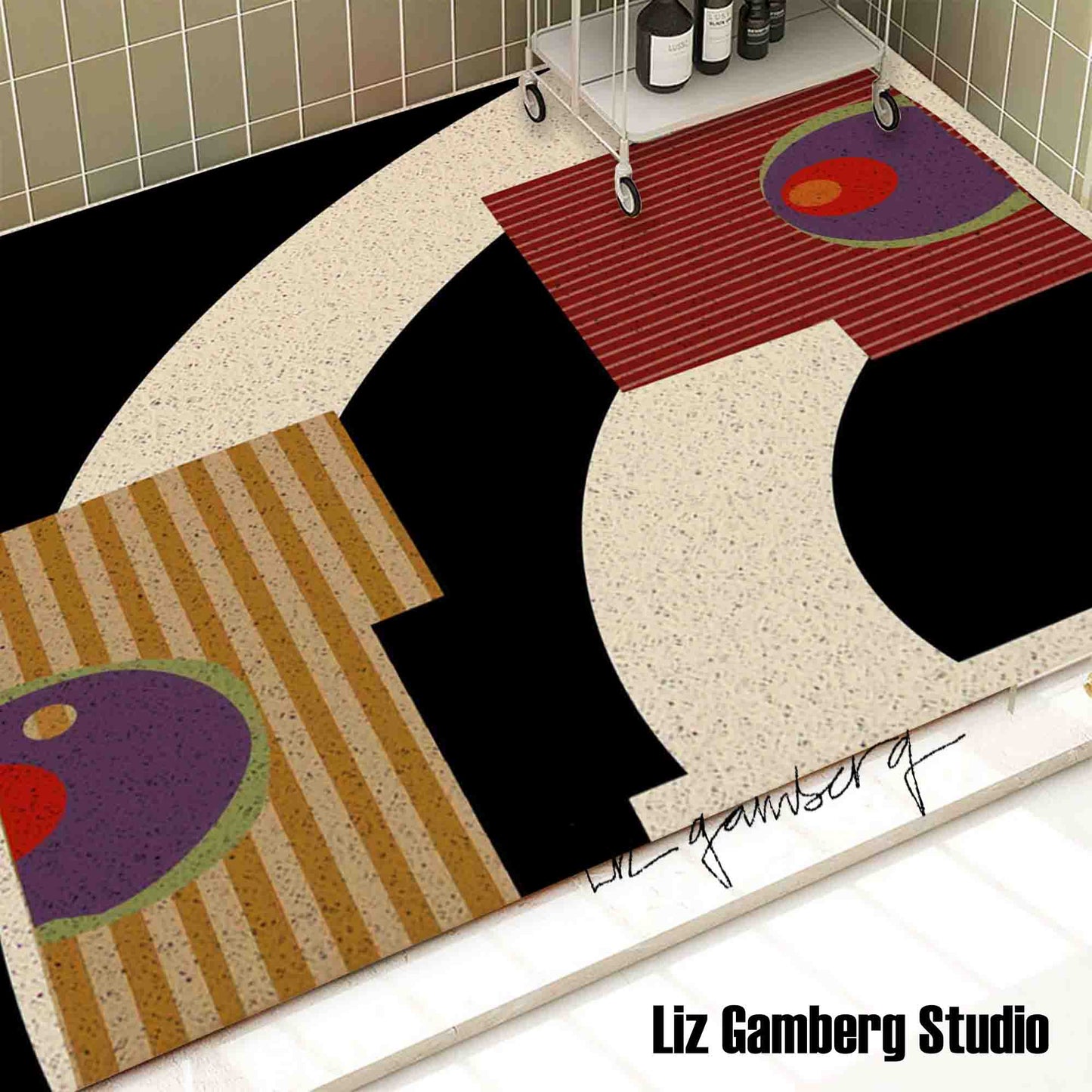 Day+11 sm PVC Coil Bath Tub Mat by Liz Gamberg Studio from US