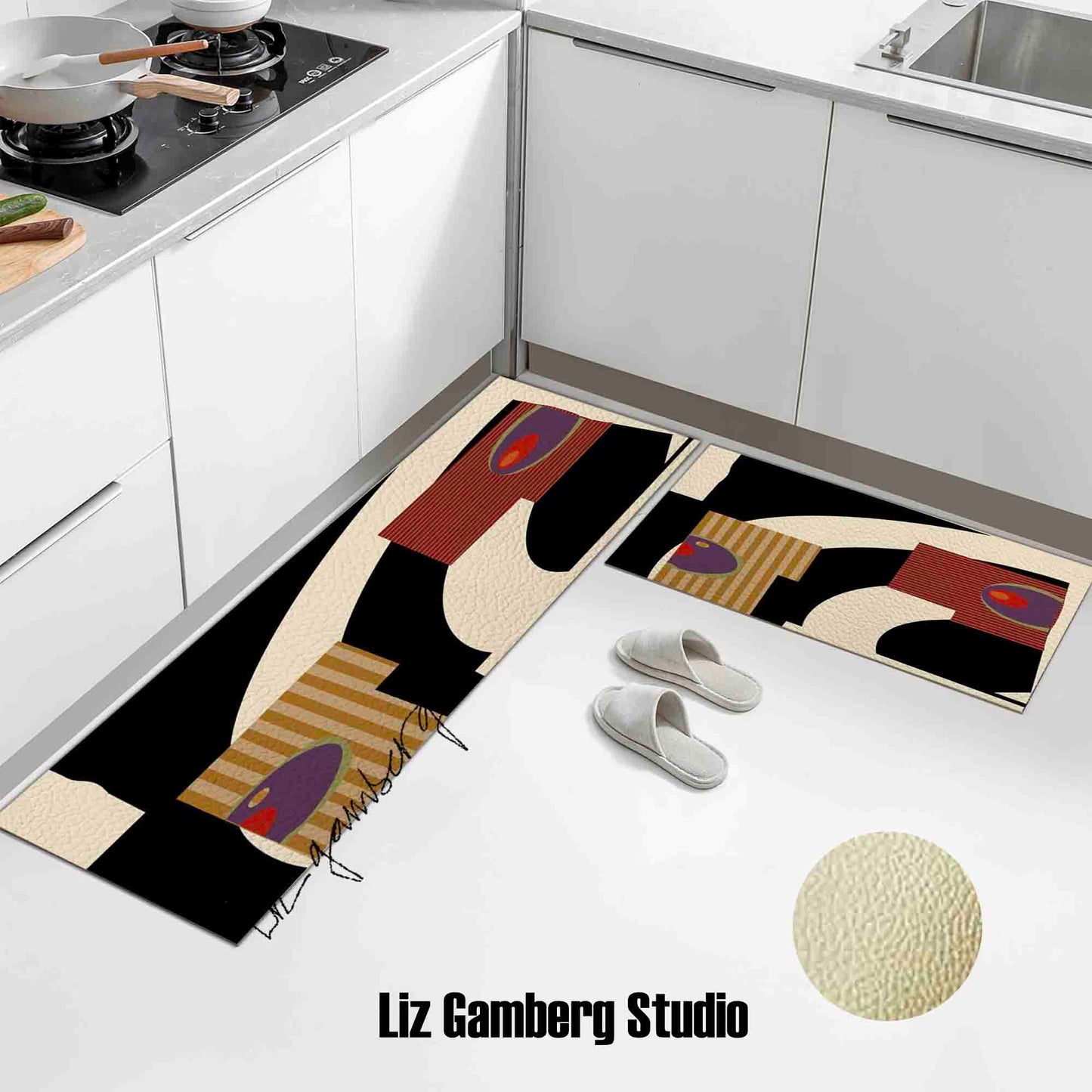 Day+11 sm Kitchen Mat by Liz Gamberg Studio from US