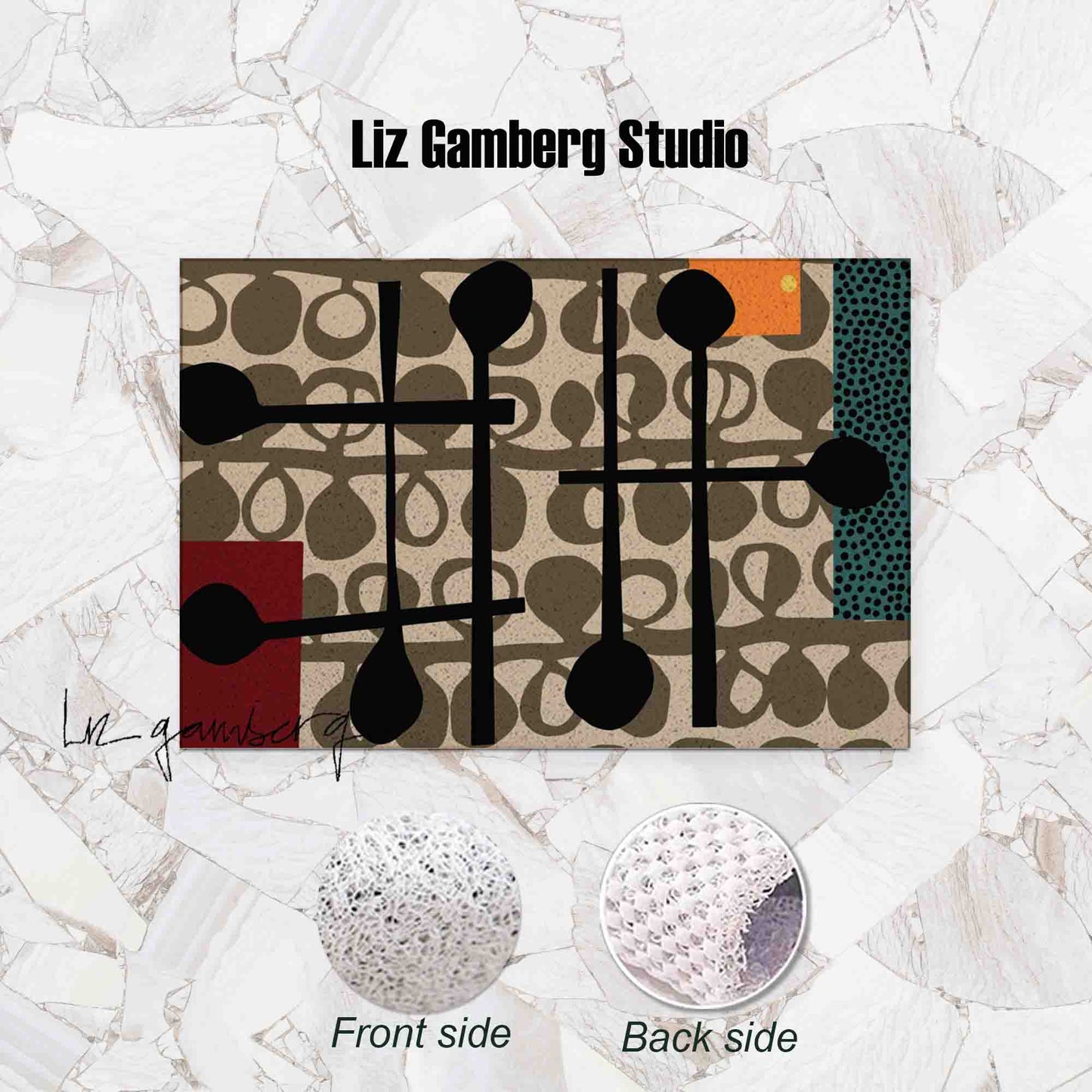 Day+15 sm PVC Coil Bath Tub Mat by Liz Gamberg Studio from US