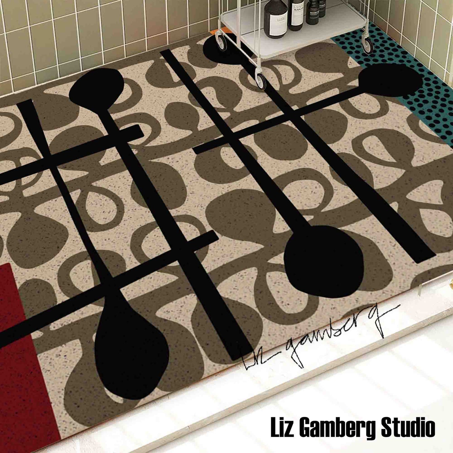 Day+15 sm PVC Coil Bath Tub Mat by Liz Gamberg Studio from US