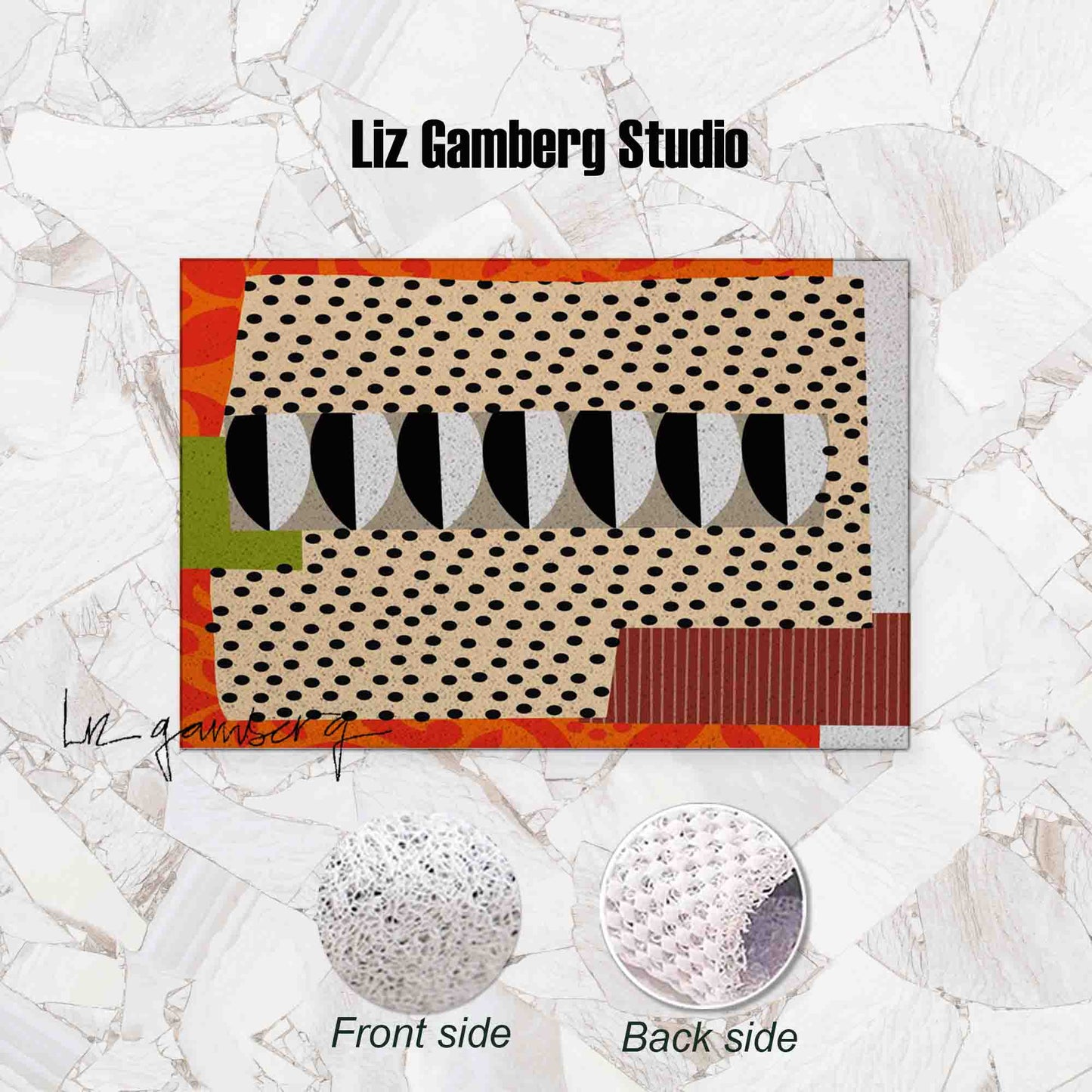 Day+18 sm PVC Coil Bath Tub Mat by Liz Gamberg Studio from US