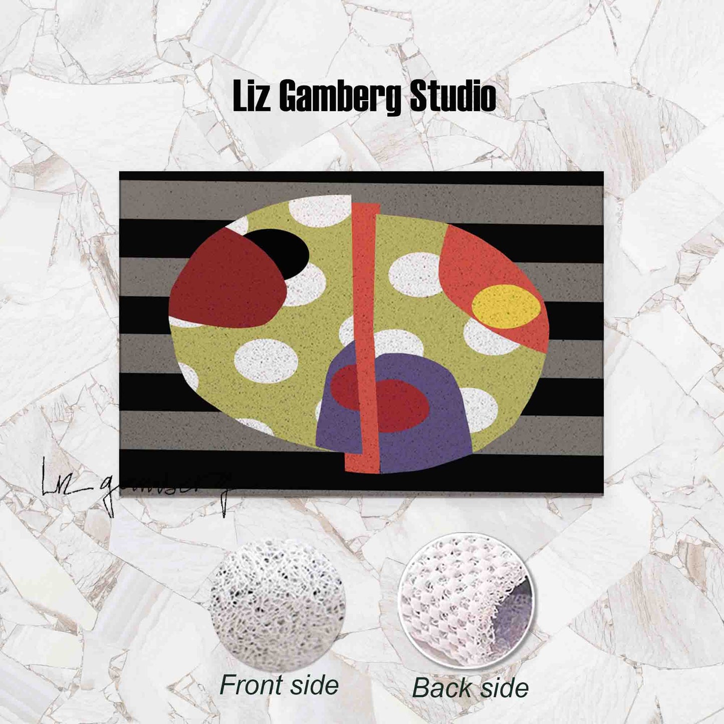 Day+27 sm PVC Coil Bath Tub Mat by Liz Gamberg Studio from US