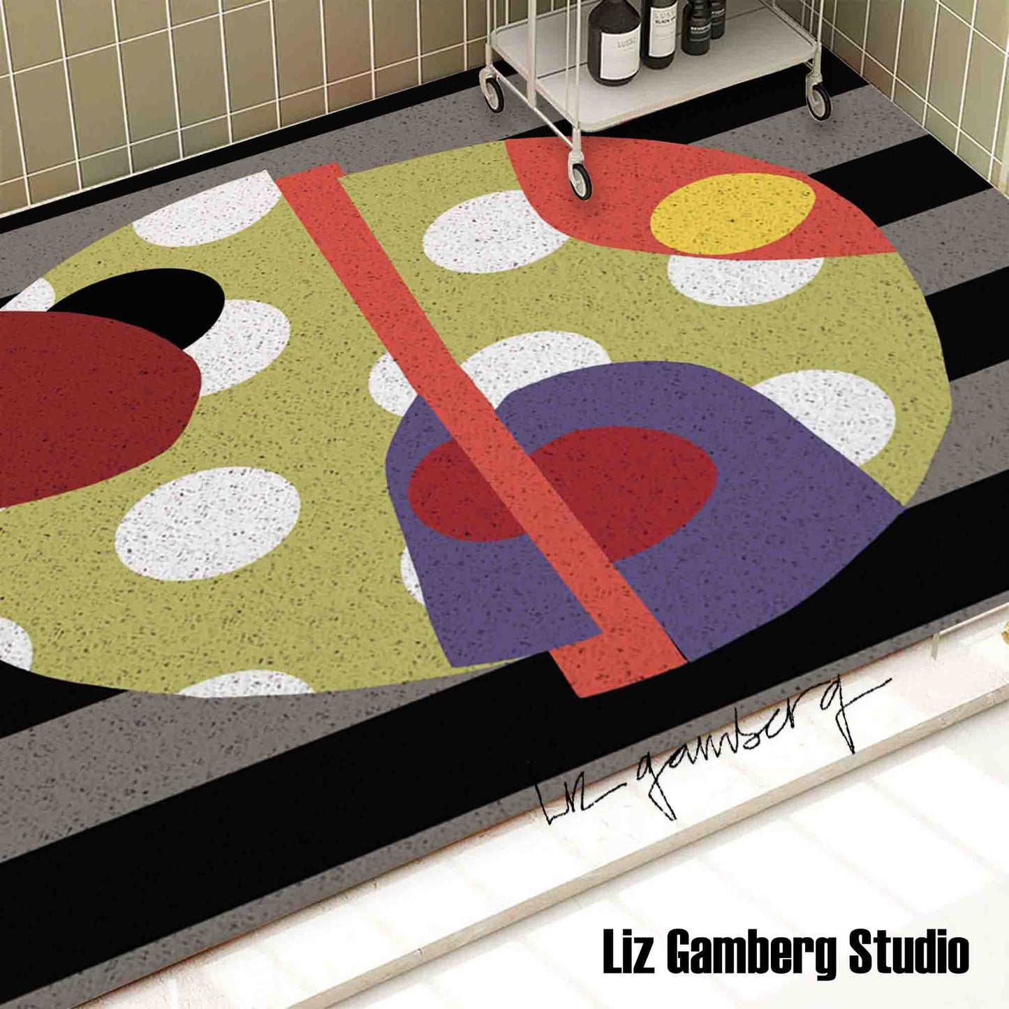Day+27 sm PVC Coil Bath Tub Mat by Liz Gamberg Studio from US