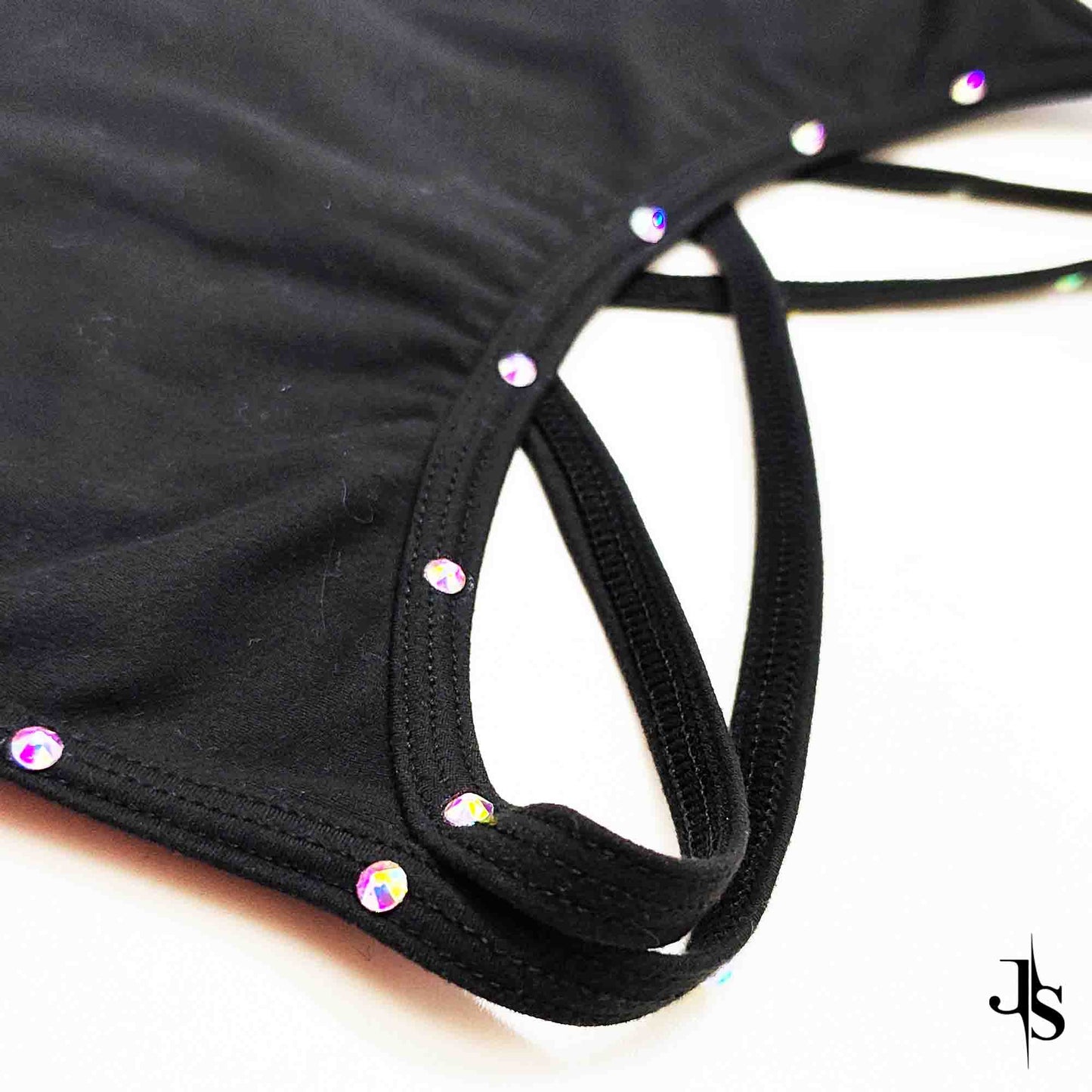 Custom Figure Skating Base Layer Camisole – Crystal-Embellished Straps, Pad Pockets