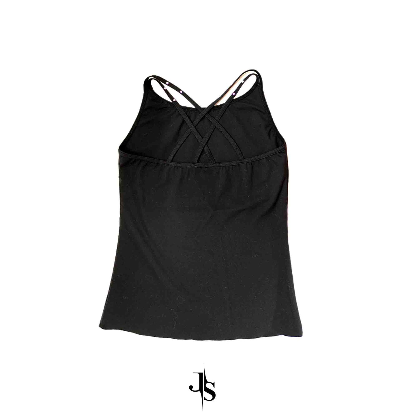 Custom Figure Skating Base Layer Camisole – Crystal-Embellished Straps, Pad Pockets