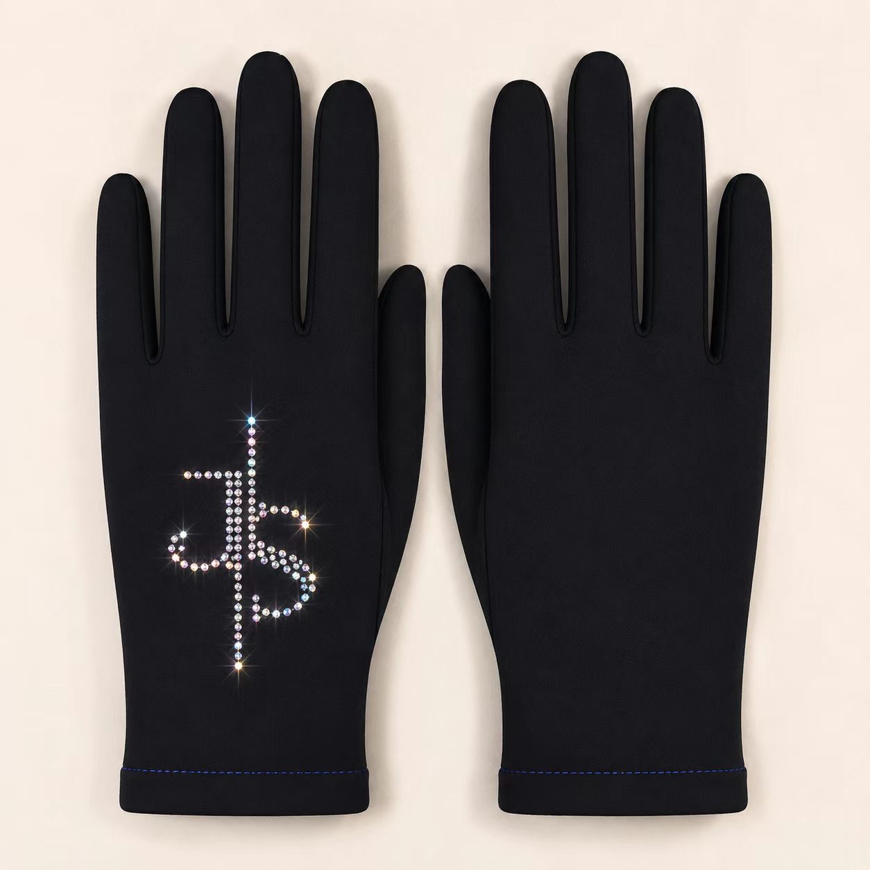 Custom Figure Skating Gloves: Thick Fleece with or without Padded Palm Protection