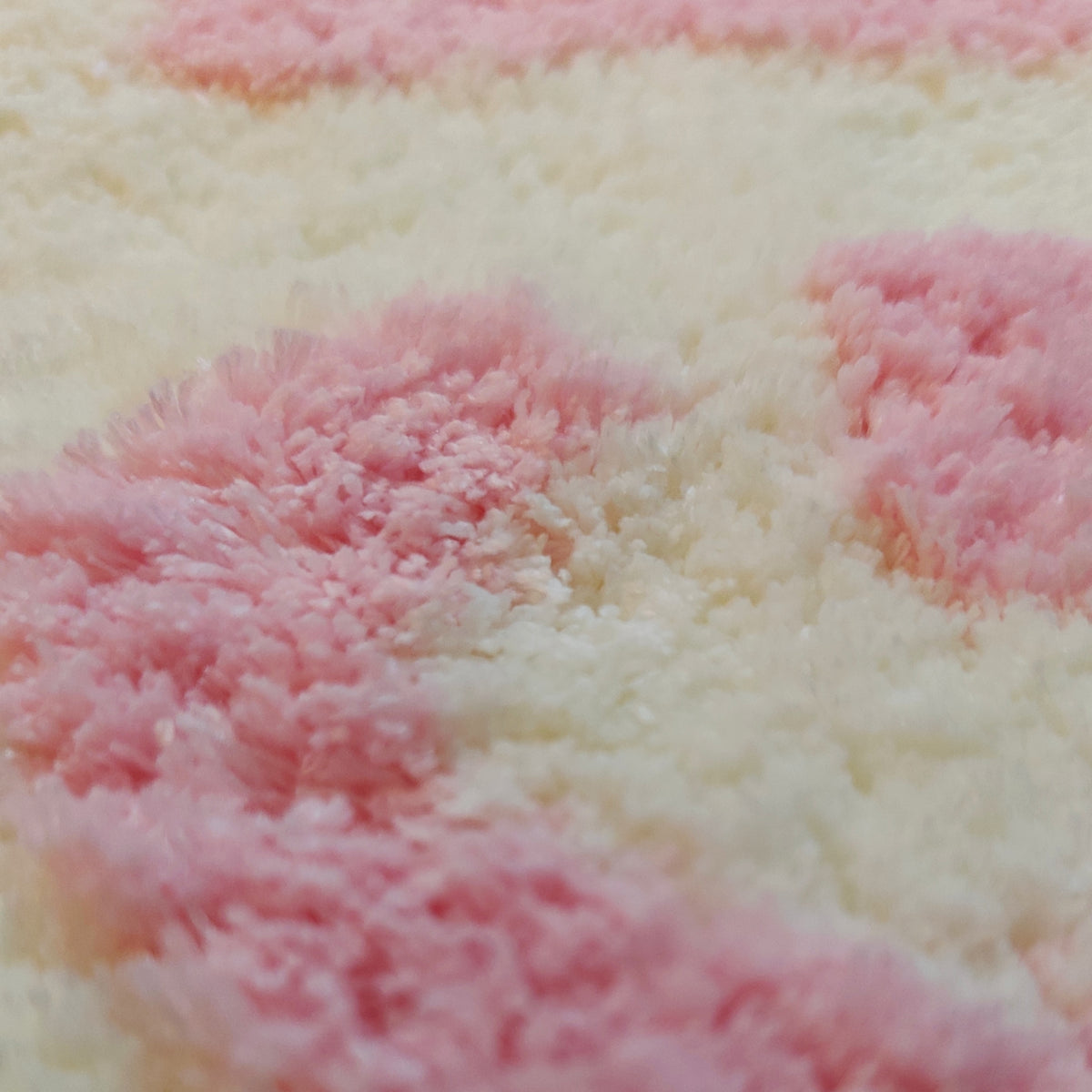JoySwallow Get Naked Tufted Runner Rug, Pink Lettering on Cream White, Bedroom or Bathroom Rug