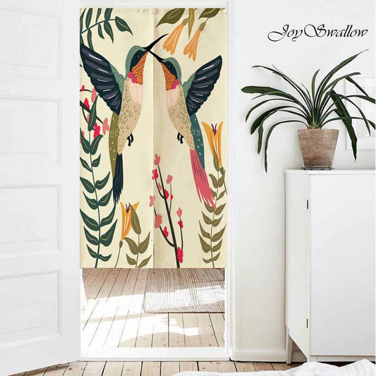 JoySwallow Personalized Doorway Curtain, Hummingbird Door Curtain, Artistic Bathroom Decor, Birds Door Tapestries for Home, Animal Door Curtain for Kitchen, Curtain for Bedroom Decoration, Privacy Divider Curtain with Rod (Copy)