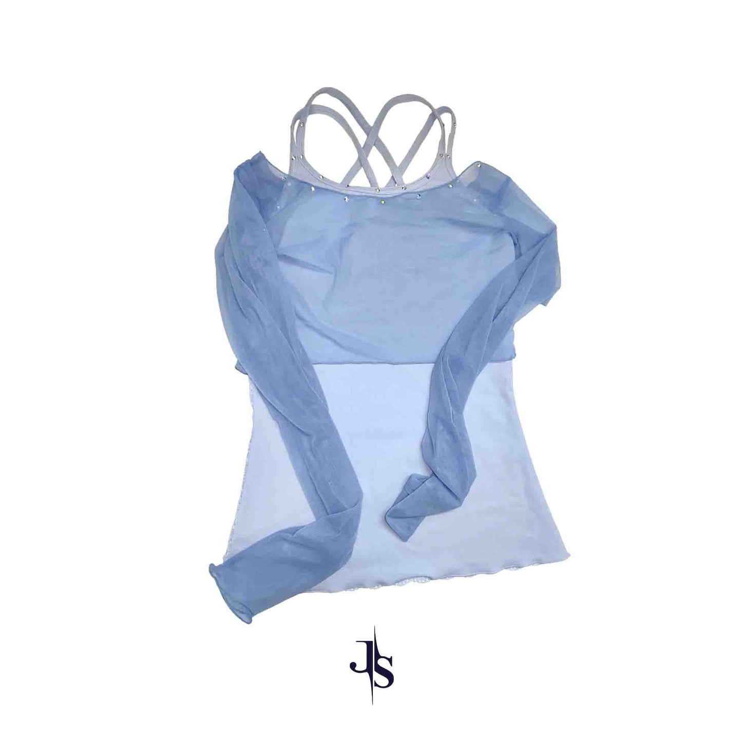 Camisola interior personalizada para patinaje artístico: tirantes con cristales y bolsillos para almohadillas
