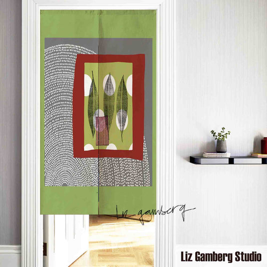 Leaf Trio Doorway Curtain by Liz Gamberg Studio from US