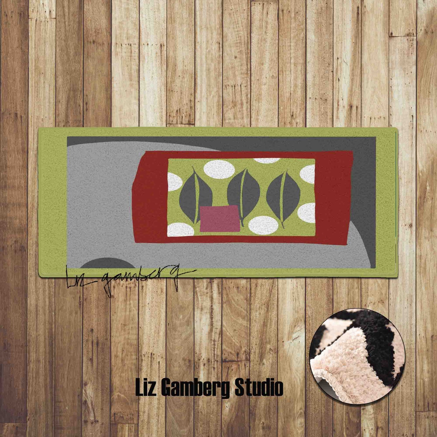 Leaf Trio Tufted Bathmat by Liz Gamberg Studio from US