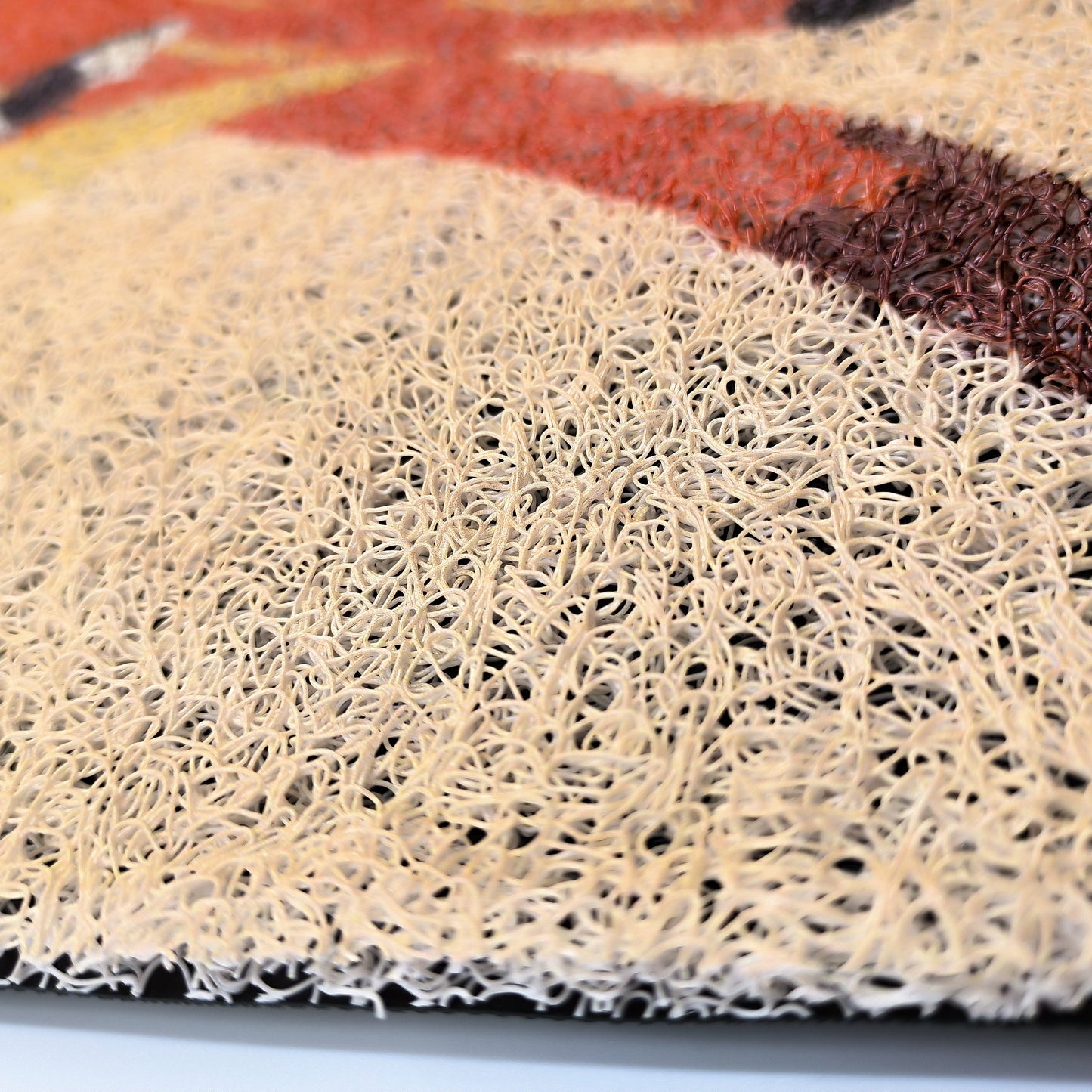 JoySwallow Personalized Bathtub Mat, Orange Red Rose Tub Mat, PVC Coil Permeable Bath Mat, Floral Drainable Bath Rug, Anti Skid Bathmat