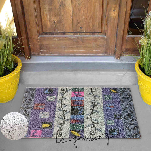 Two Vines PVC Coil Door Mat by Liz Gamberg Studio from US