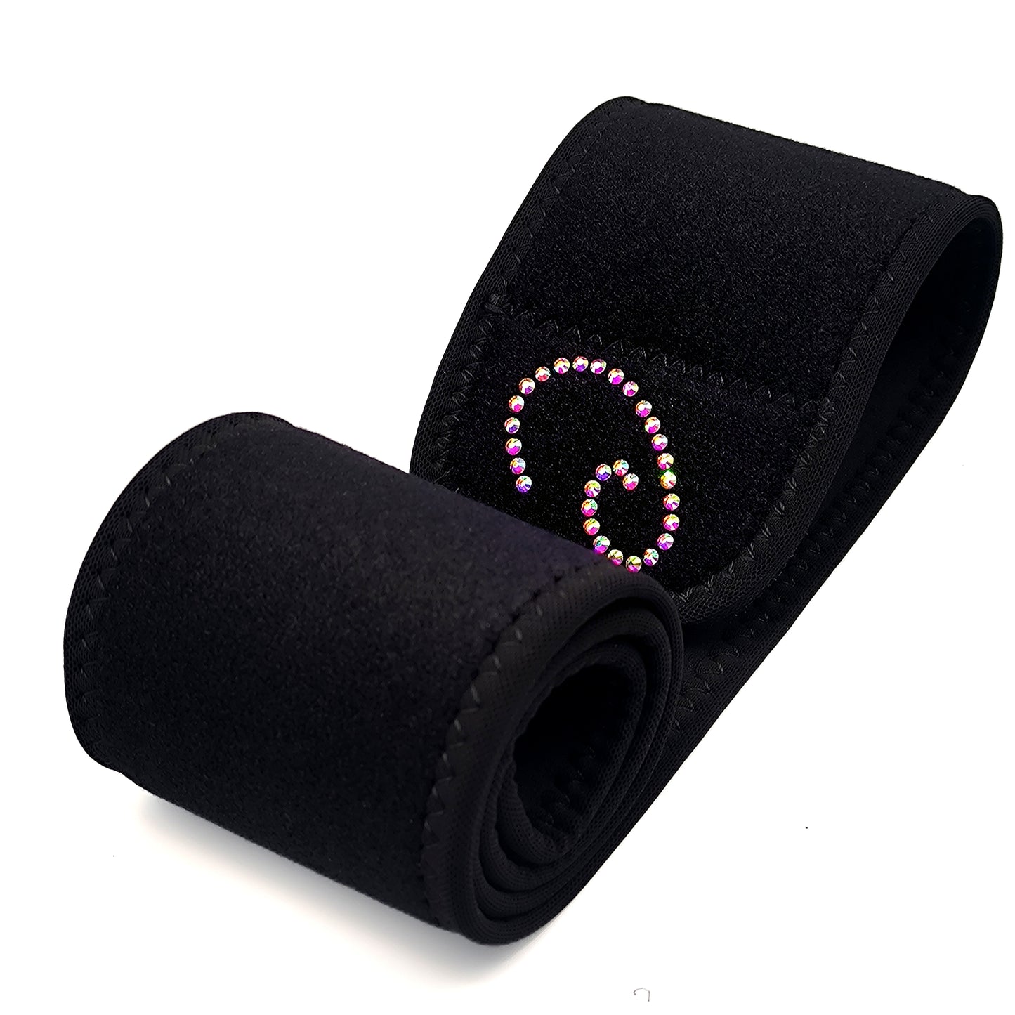 Sports Waist Support Belt – With or Without Custom Rhinestone Initials, for Figure Skating, Dance & Fitness