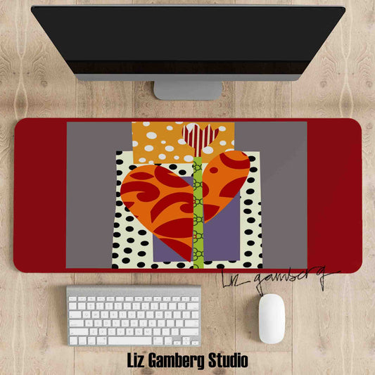 Tulip Heart Mouse Pad by Liz Gamberg Studio from US