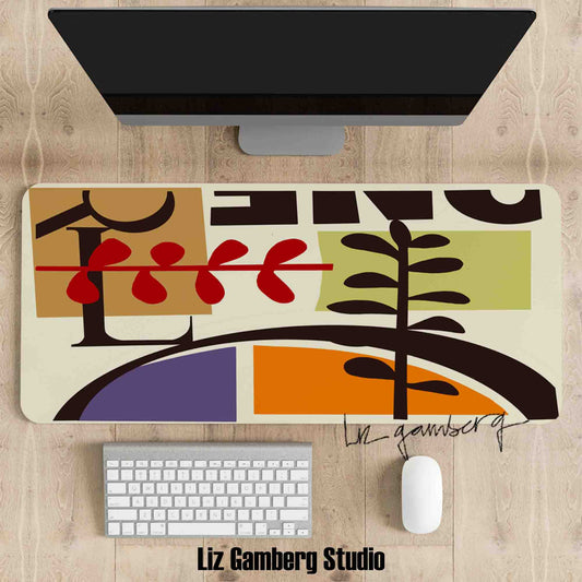 Vines Meeting Mouse Pad by Liz Gamberg Studio from US