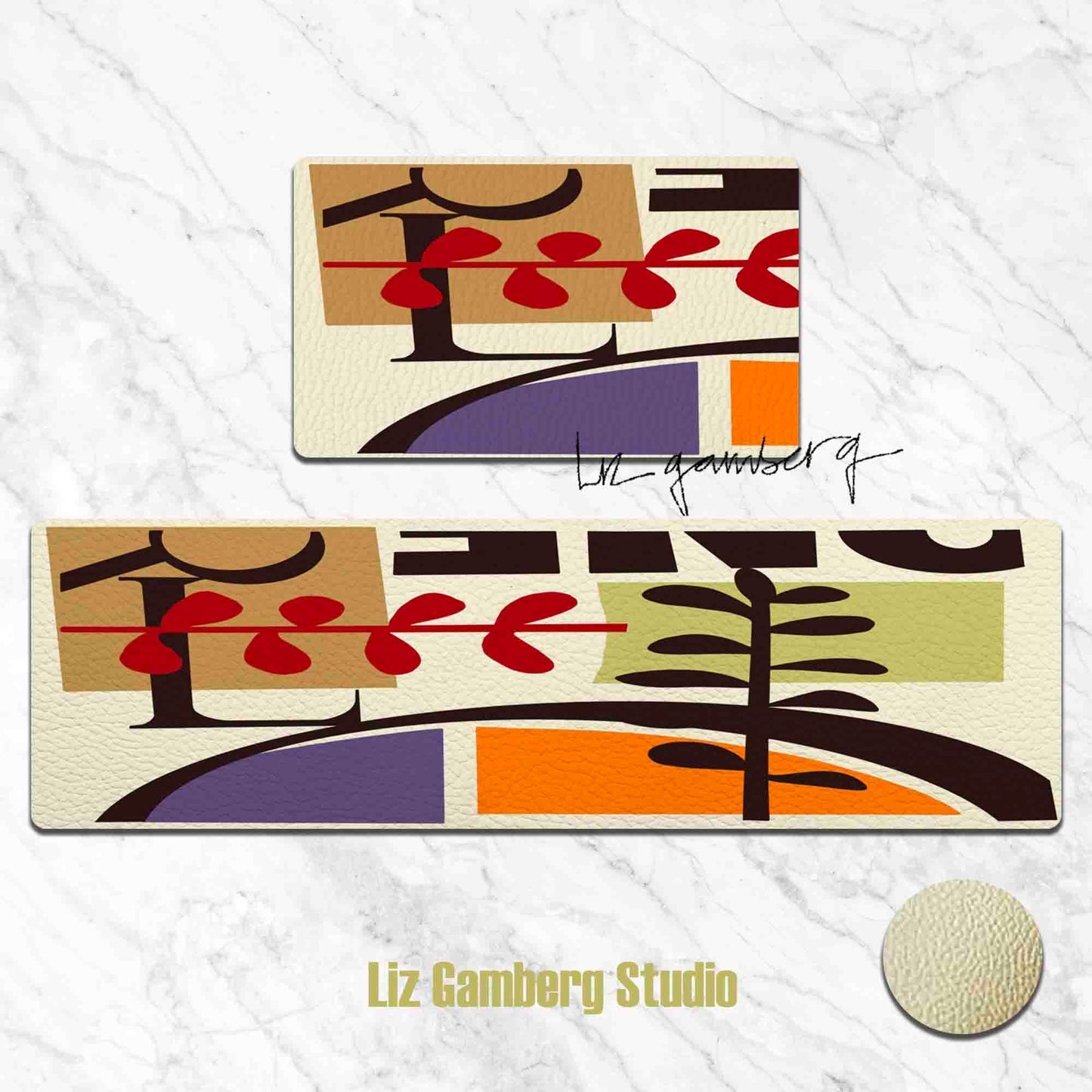 Vines Meeting Kitchen Mat by Liz Gamberg Studio from US
