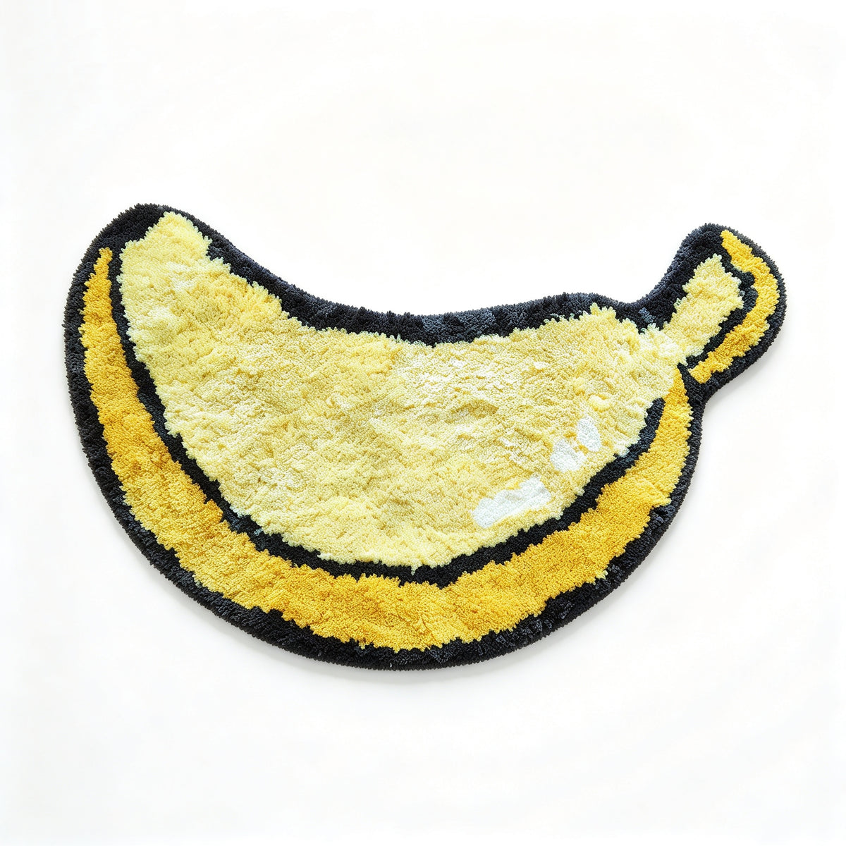 JoySwallow Irregular Banana Tufted Bathmat, Banana Bathroom Rug, Fruit Area Rug, Banana Bedroom Rugs