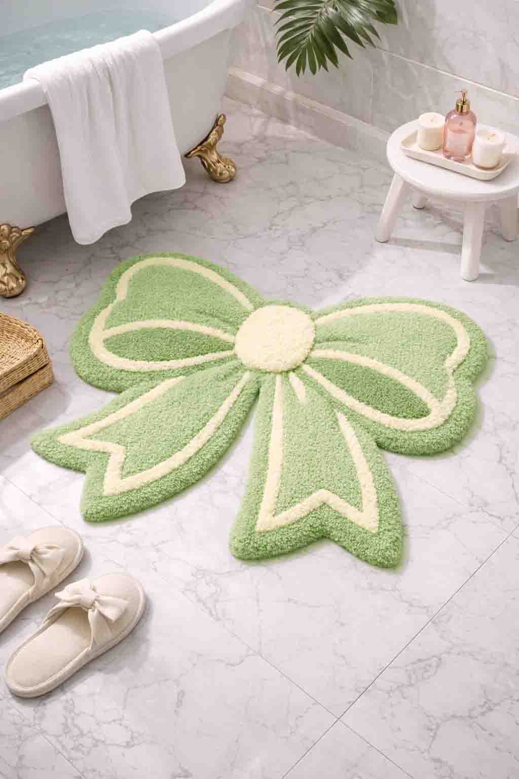Alfombra de baño con mechones irregulares de rosas JoySwallow, alfombra de baño con rosas, alfombra con flores, alfombras de dormitorio con rosas