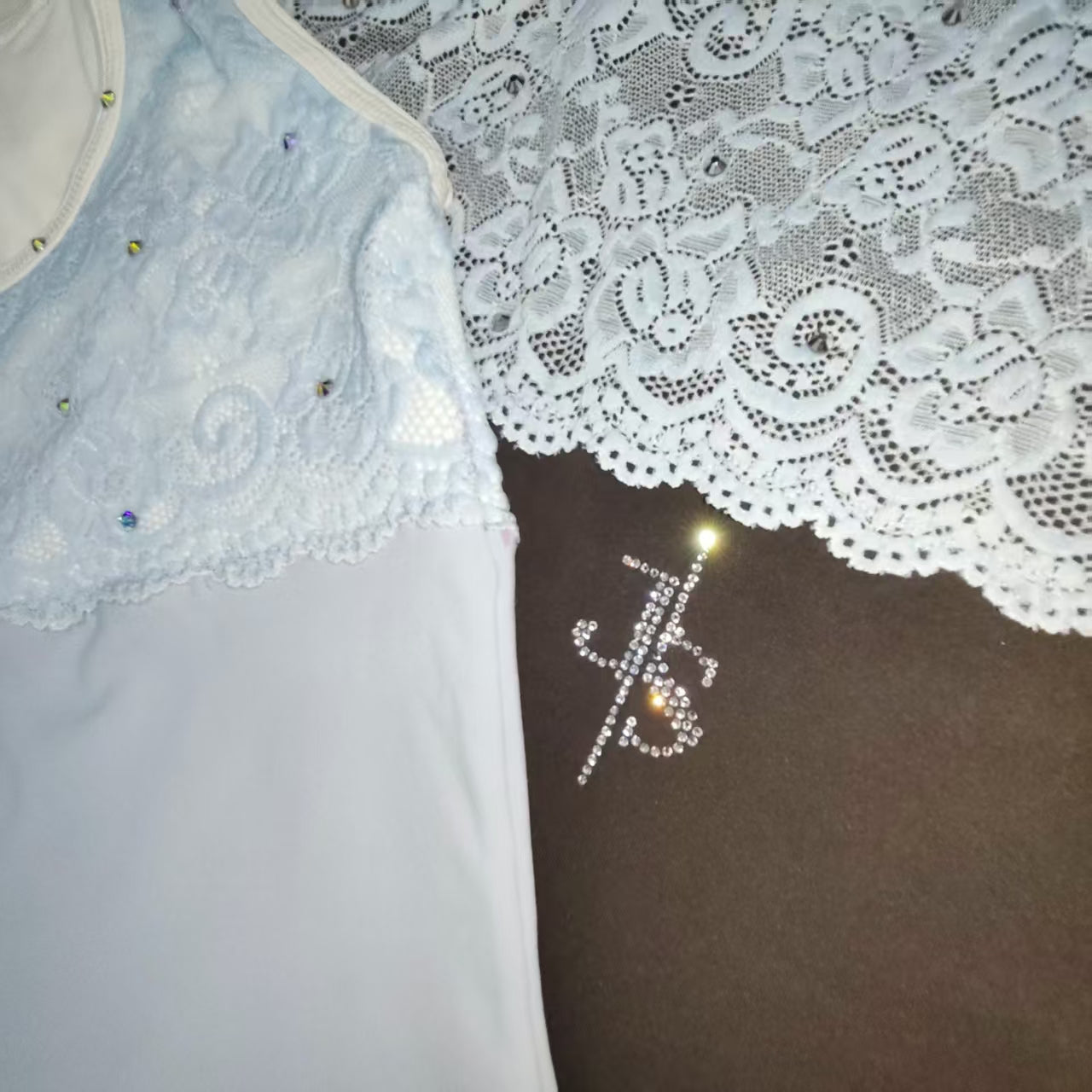 Custom Figure Skating Lace Racerback Training Top | Soft Brushed Stretch Practice Tank
