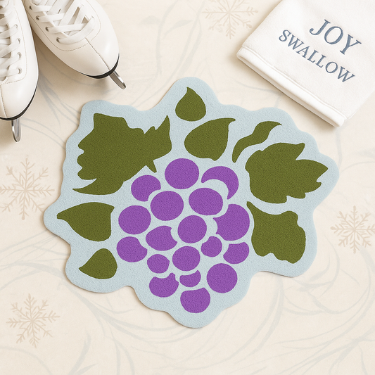 JoySwallow Irregular Grape Tufted Bathmat,Grape Bathroom Rug, Fruit Area Rug, Grape Bedroom Rugs