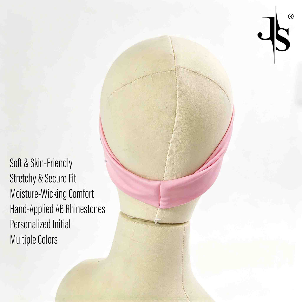 Custom Kids Figure Skating Headband with AB Rhinestones, Stretch Sports Head band Accessory, Personalized Initial