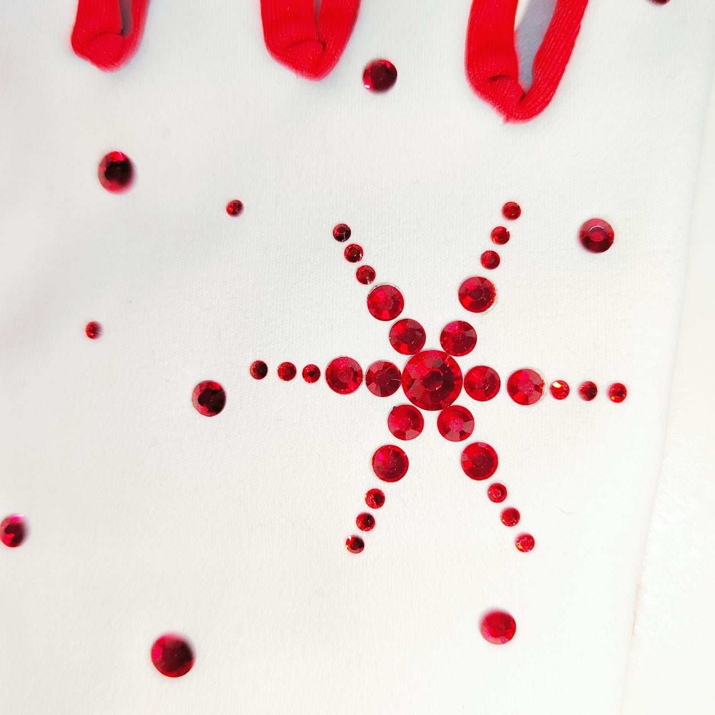 Custom Two-tone Snowflakes Figure Skating Gloves with Padded Palm Protection Color & Size Made to Order