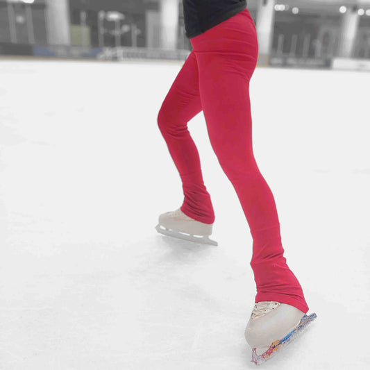 Maßgefertigte, einfarbige Eiskunstlauf-Leggings/Hosen – Hüftpolstertaschen optional