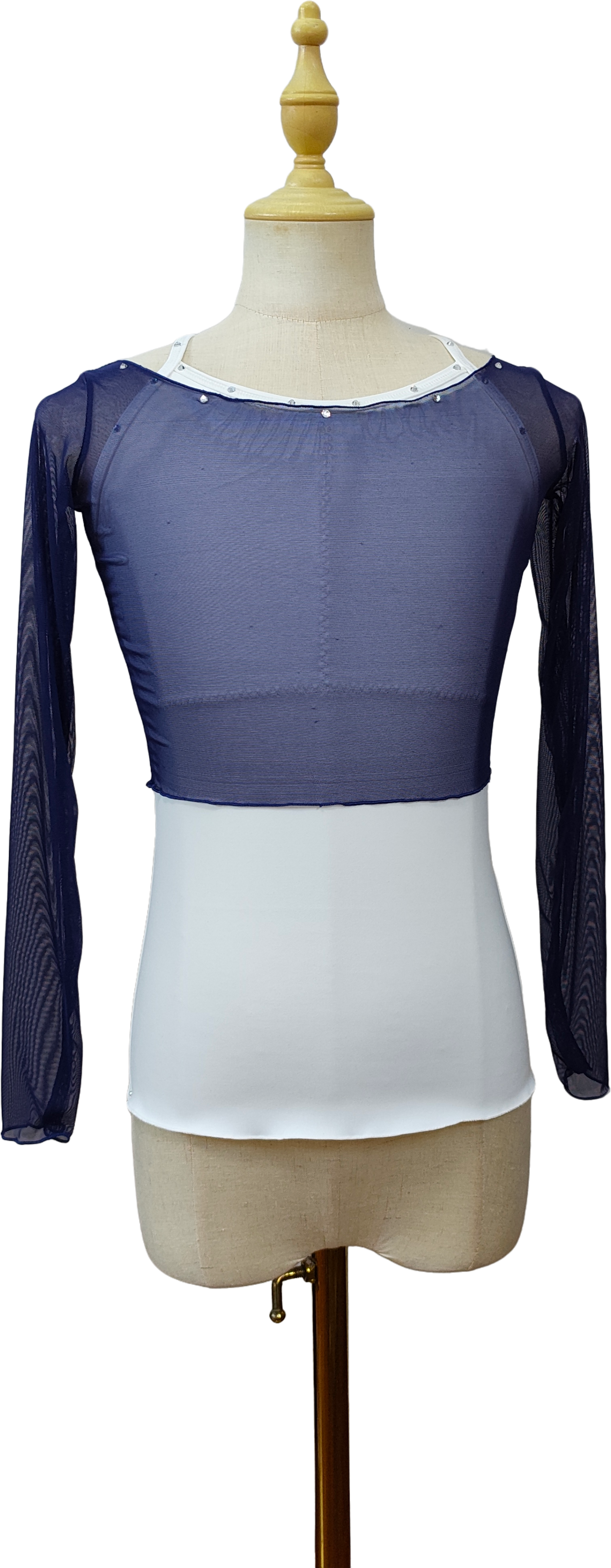 Figure Skating Layered Training Set – Camisole Tank & Mesh Crop Top