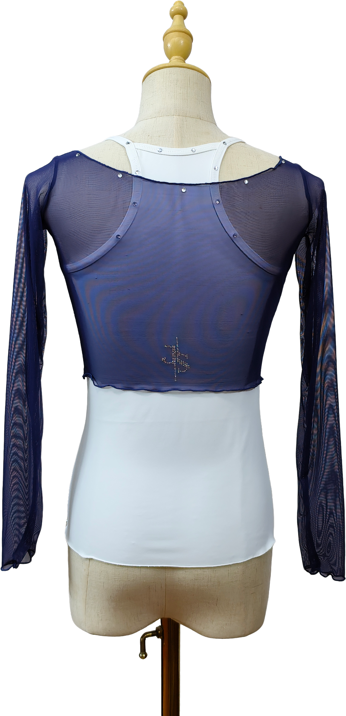 Figure Skating Layered Training Set – Camisole Tank & Mesh Crop Top