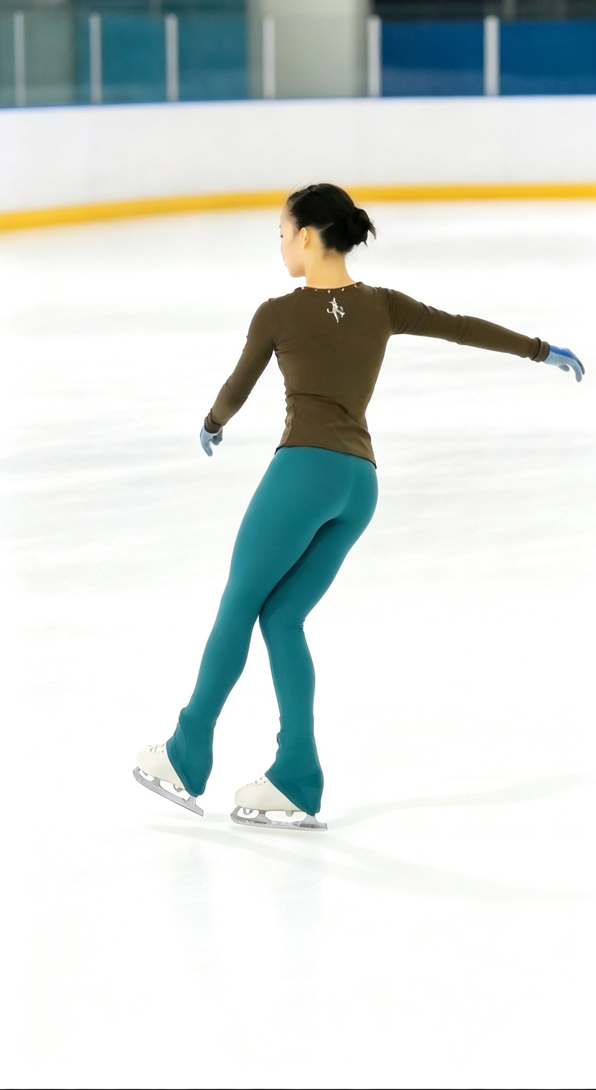 Camisola interior personalizada para patinaje artístico: tirantes con cristales y bolsillos para almohadillas
