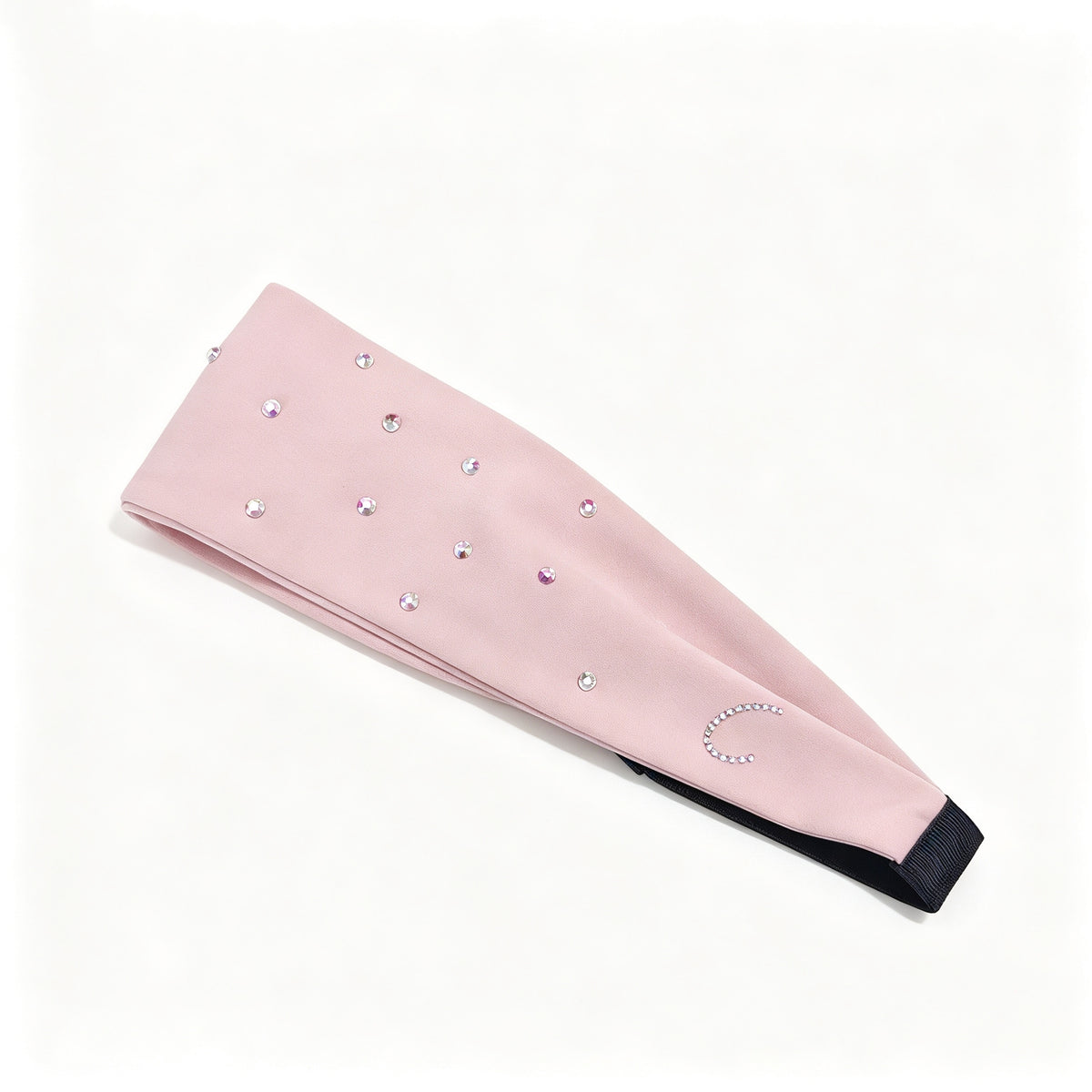 Adult Personalized Initial Figure Skating Headband, AB Rhinestones,Stretch Sports Head Wrap,Ice Skating Accessory